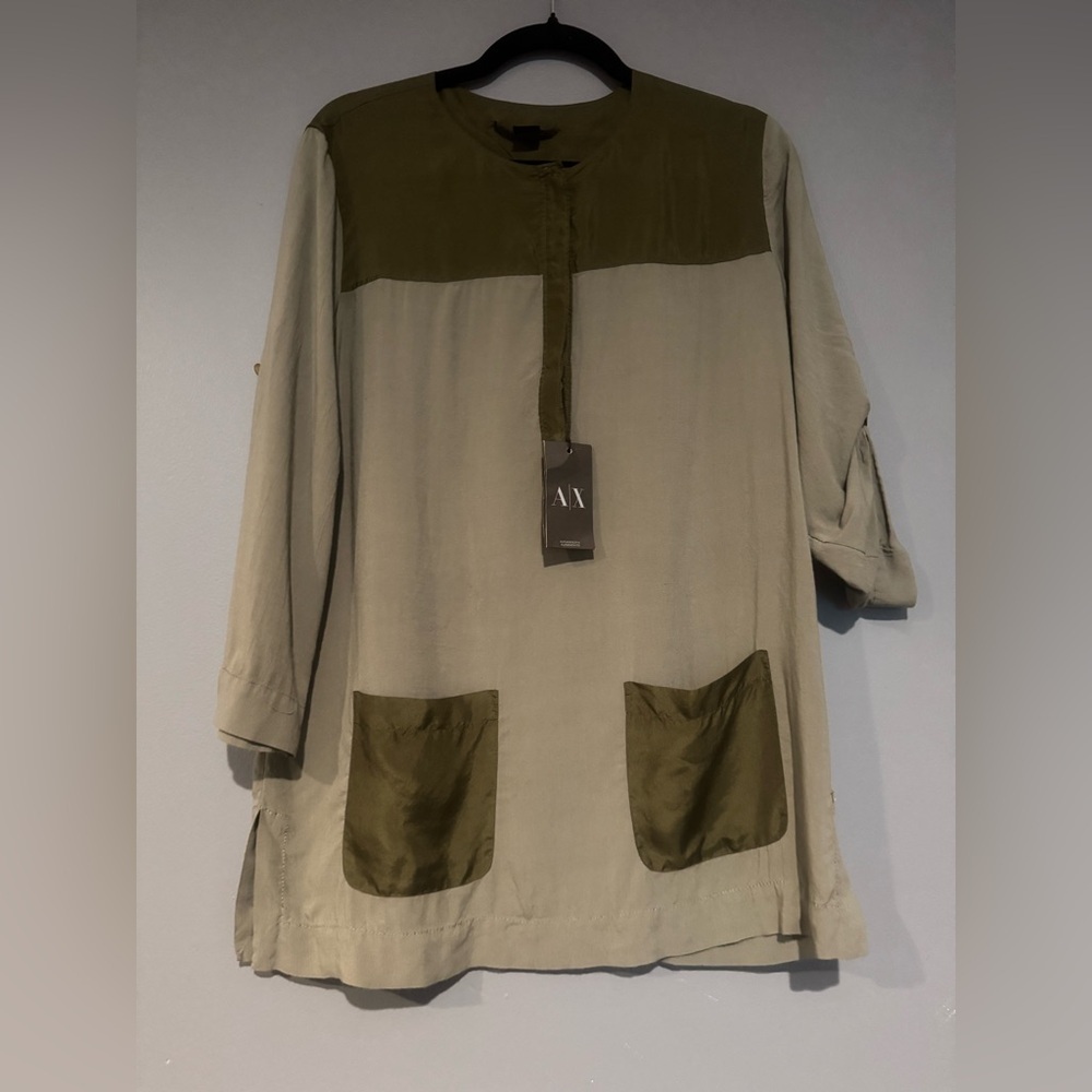 Armani Exchange Olive Green Tunic